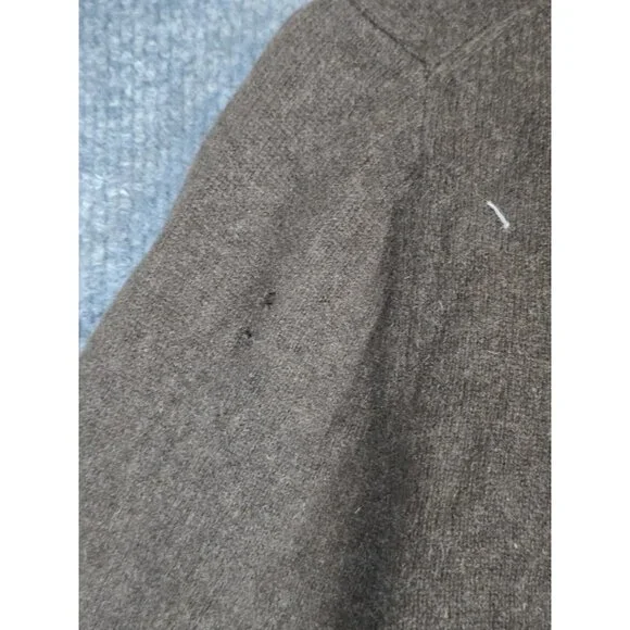 APT 9 Cashmere Cardigan Sweater Womens Medium Brown Argyle Button Front Knit - Picture 9 of 13